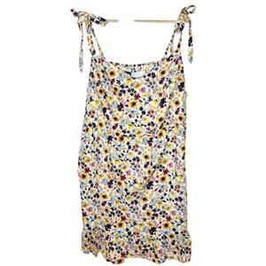 Old Navy Floral Cami Dress Womens 4X Ruffled Cottagecore Sundress Sunflower